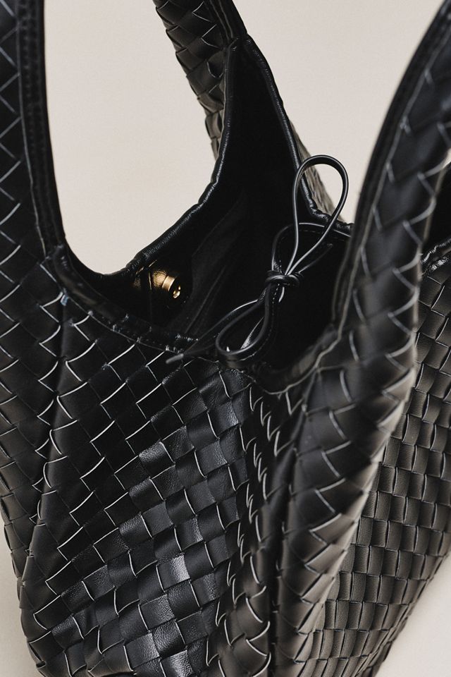 By Anthropologie Woven Faux Leather Hobo Bag #2