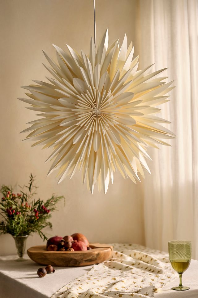 Paper Snowflake Pendant Light #1
