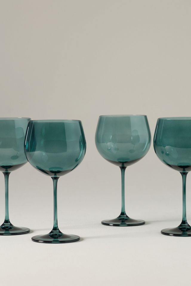 Peony Red Wine Glasses, Set of 4 #3