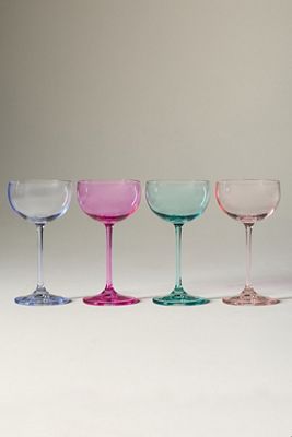 Peony Nick & Nora Glasses, Set of 4