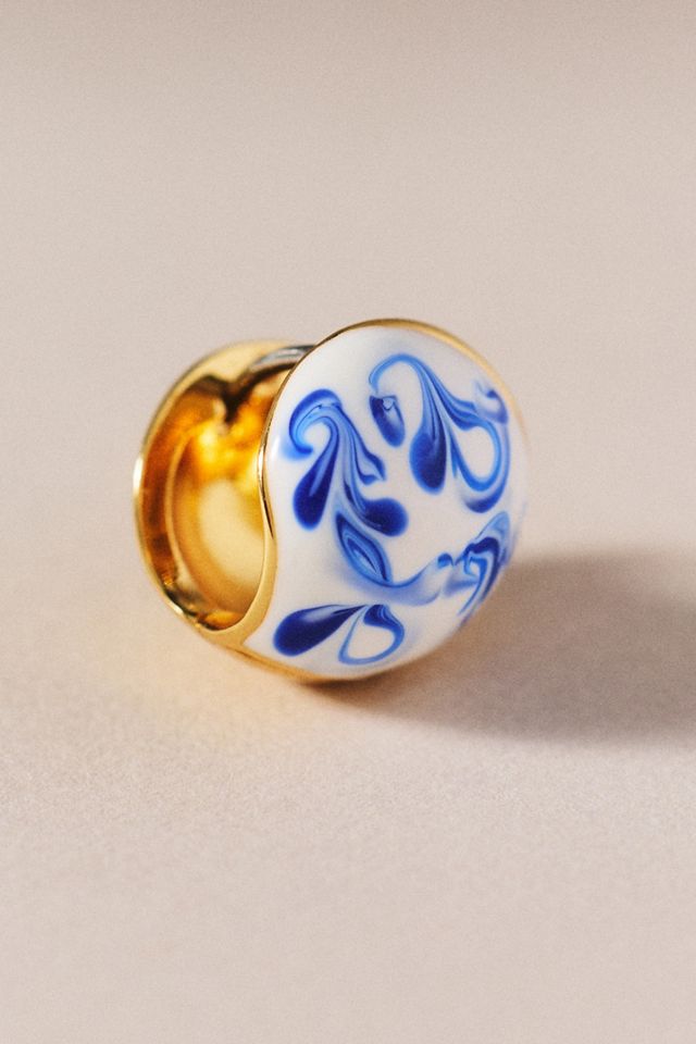Ana Luisa Mini Abby Marble Huggie Earrings #1