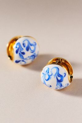 Ana Luisa Mini Abby Marble Huggie Earrings