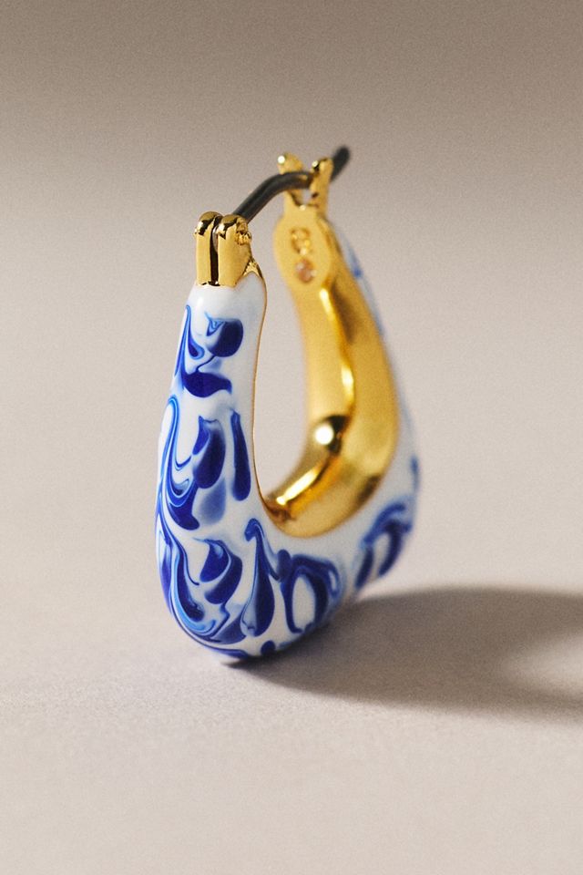 Ana Lusia Dakota Marble Hoop Earrings #1