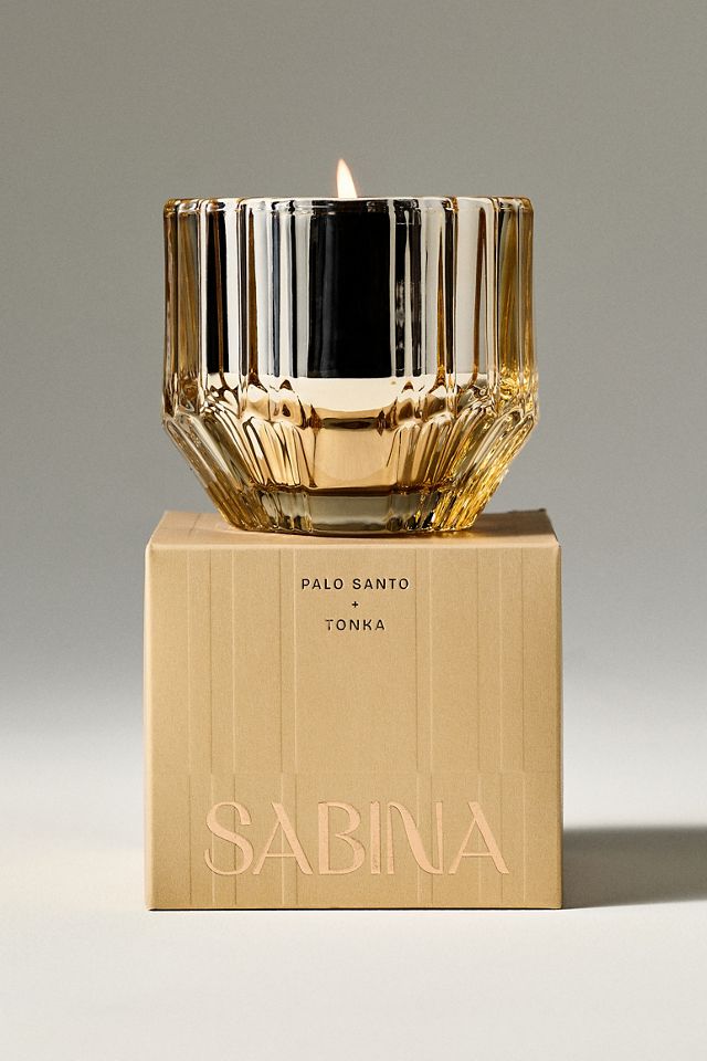 Sabina Woody Palo Santo & Tonka Glass Candle #5