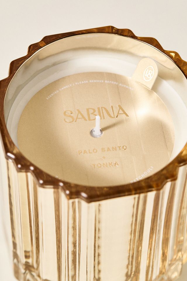 Bougie en verre Sabina Woody Palo Santo & Tonka #1
