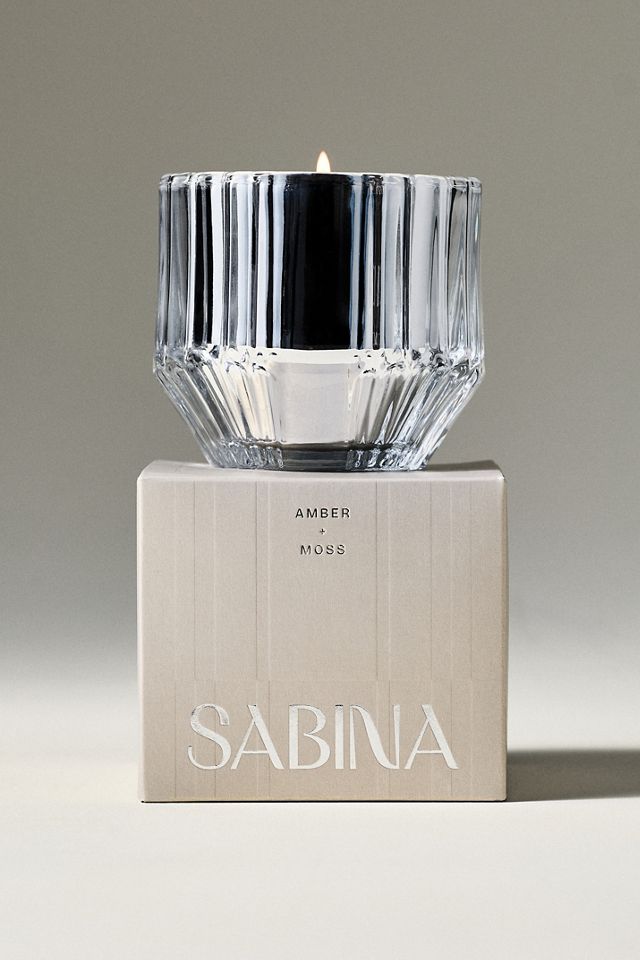 Sabina Fresh Amber & Moss Glass Candle #5