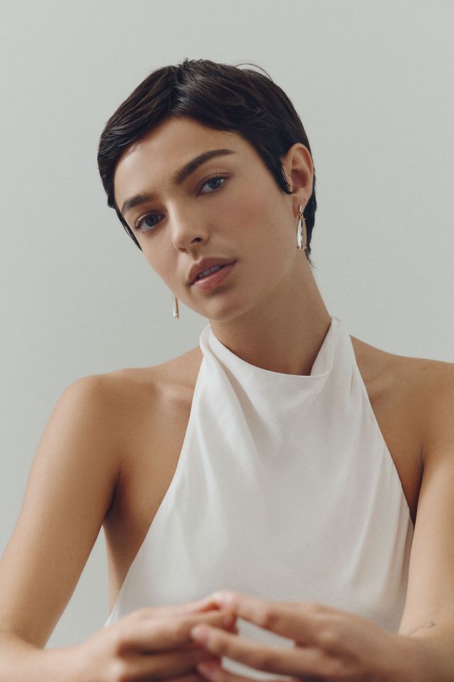 Studio Bride Baguette Dewdrop Earrings #1