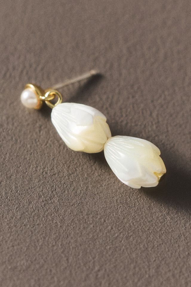 A. B. Ellie Mother of Pearl Stacked Drop Earrings  #1