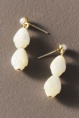 A. B. Ellie Mother of Pearl Stacked Drop Earrings 