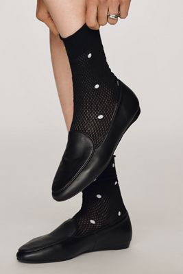 By Anthropologie Sheer Polka Dot Socks