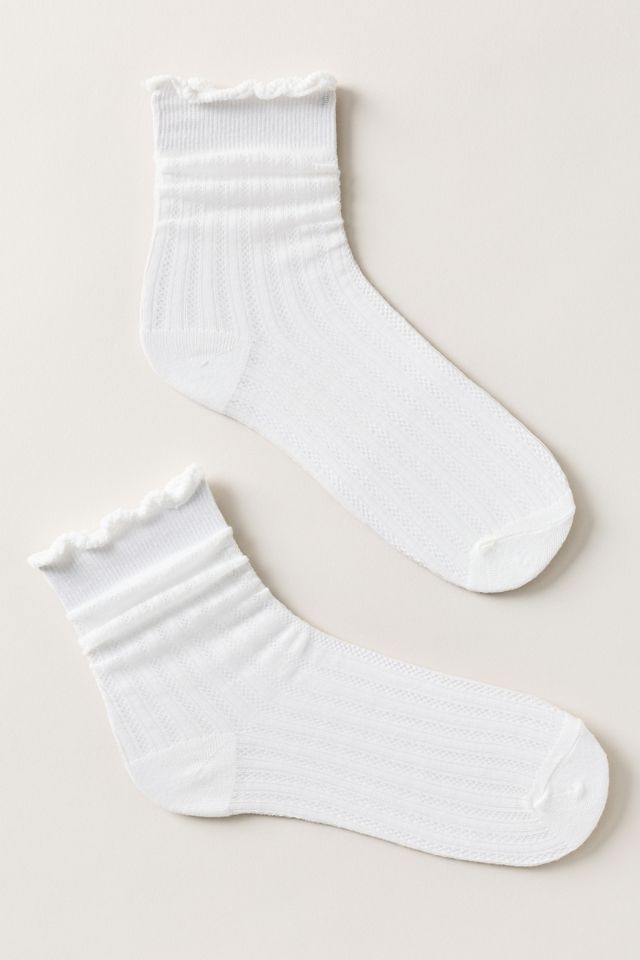 OK Originals Ruffled Pointelle Socks