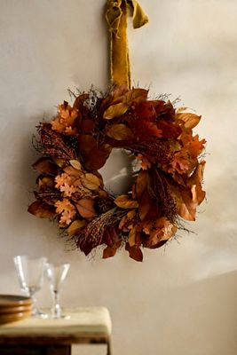 Fall Foliage Dried Wreath