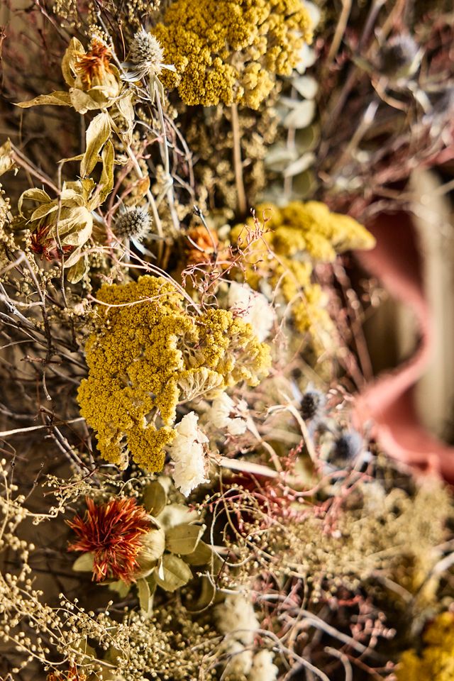 Sea Holly + Twig Dried Wreath #1