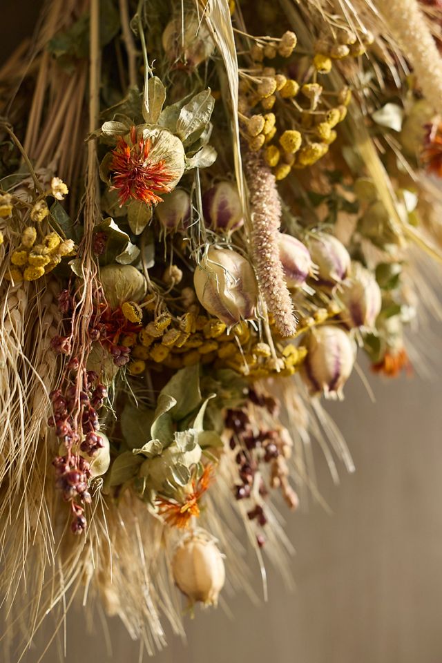 Harvest Tansy Dried Wreath #1