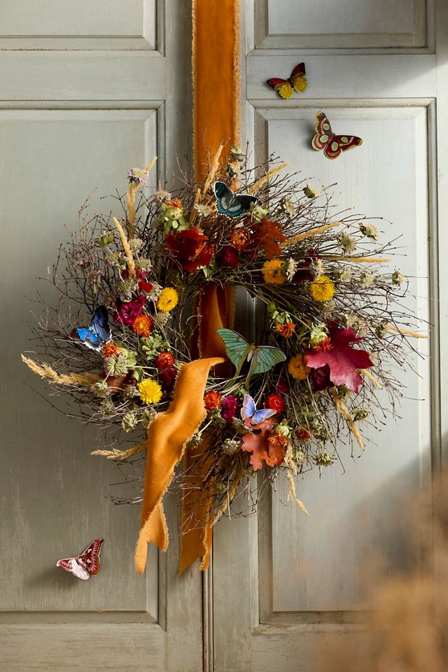 Celosia + Twig Dried Wreath #2