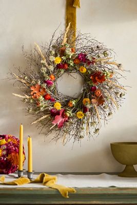 Celosia + Twig Dried Wreath