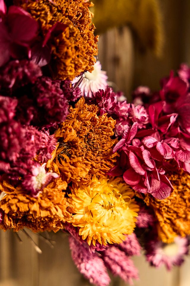 Jewel Tones Dried Wreath #3