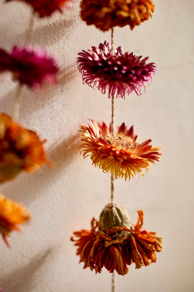 Jewel Tones Dried Floral Garland #1