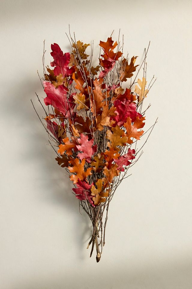 Preserved Colorful Oak Leaf Bunch #3