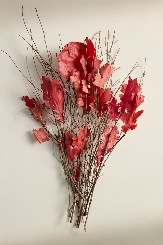 Preserved Colorful Oak Leaf Bunch #3