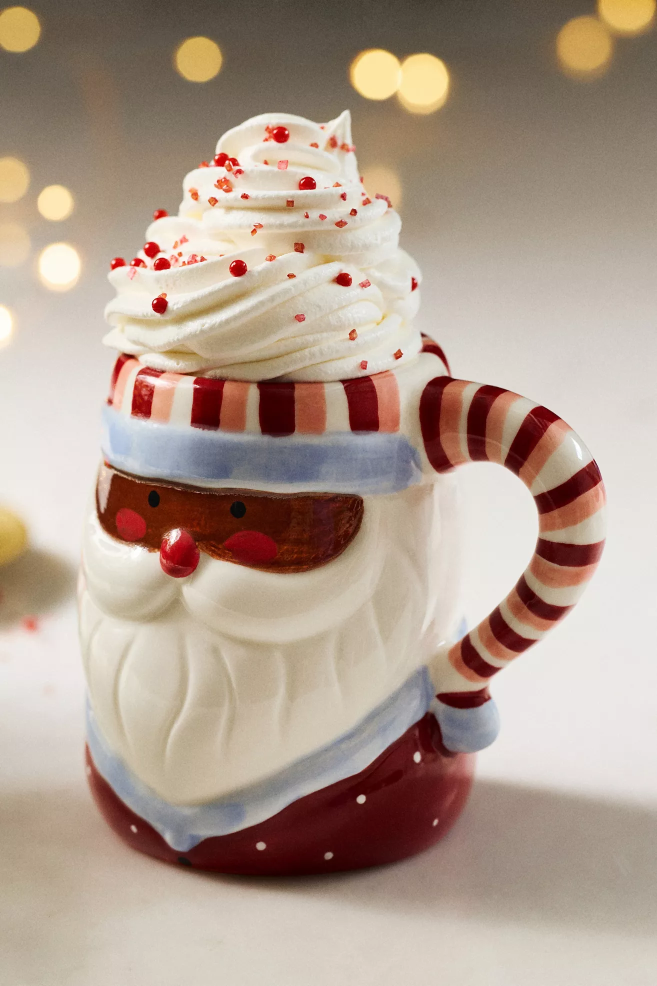 Figural Stoneware Santa Mug