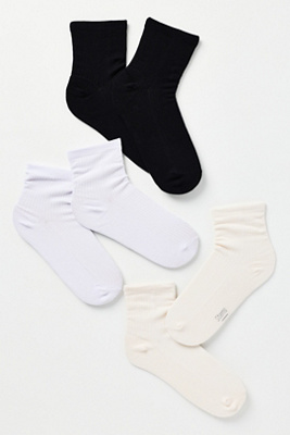 Stems Everyday Socks, Set Of 3 In Black