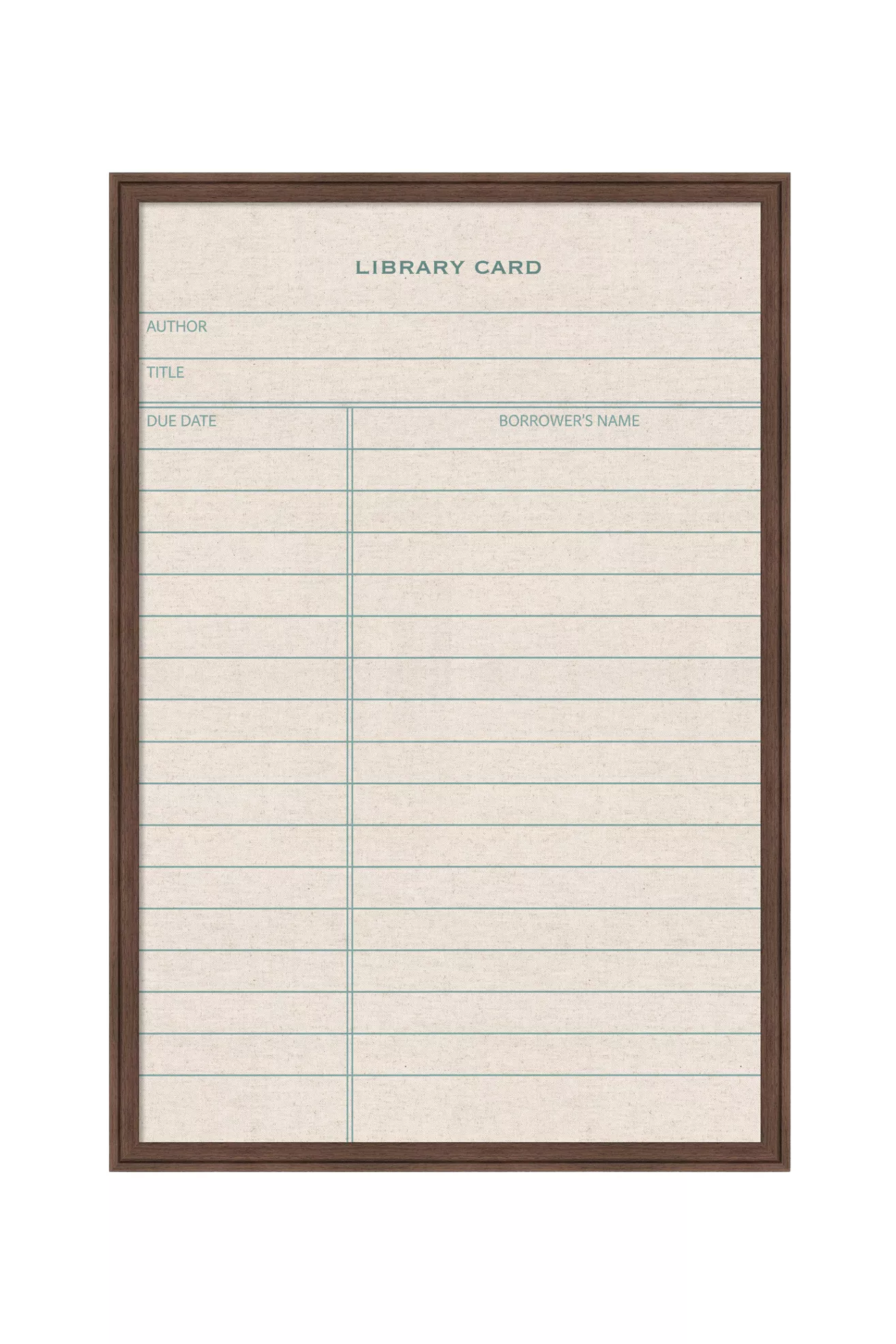 Kate & Laurel Framed Library Card Pinboard - thumbnail 2