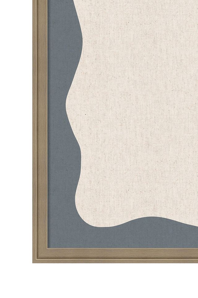 Kate & Laurel Framed Wavy Blue Pinboard #2