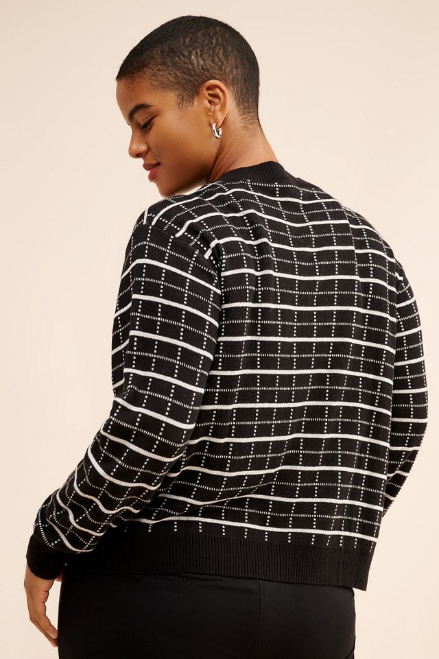Eloquii Knit Cropped Sweater Jacket #1