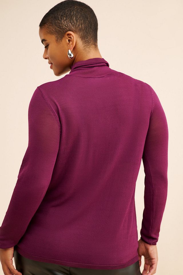Eloquii Sheer Lightweight Turtleneck Sweater #1