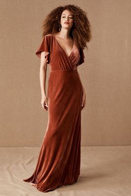 Short-Sleeve Square-Neck Velvet Midi Dress | Anthropologie