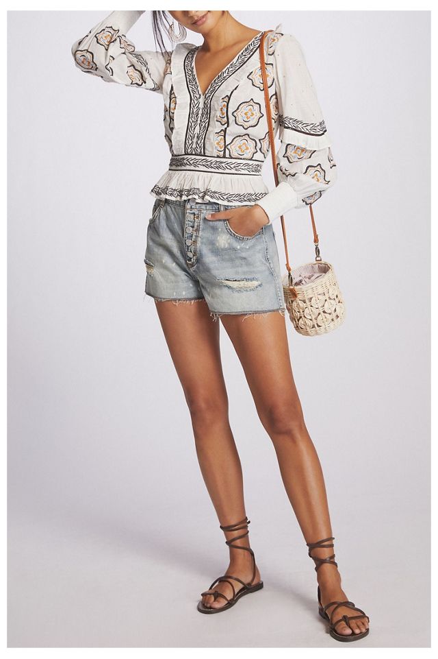 Pilcro The Low-Slung Cut-Off Denim Shorts #3