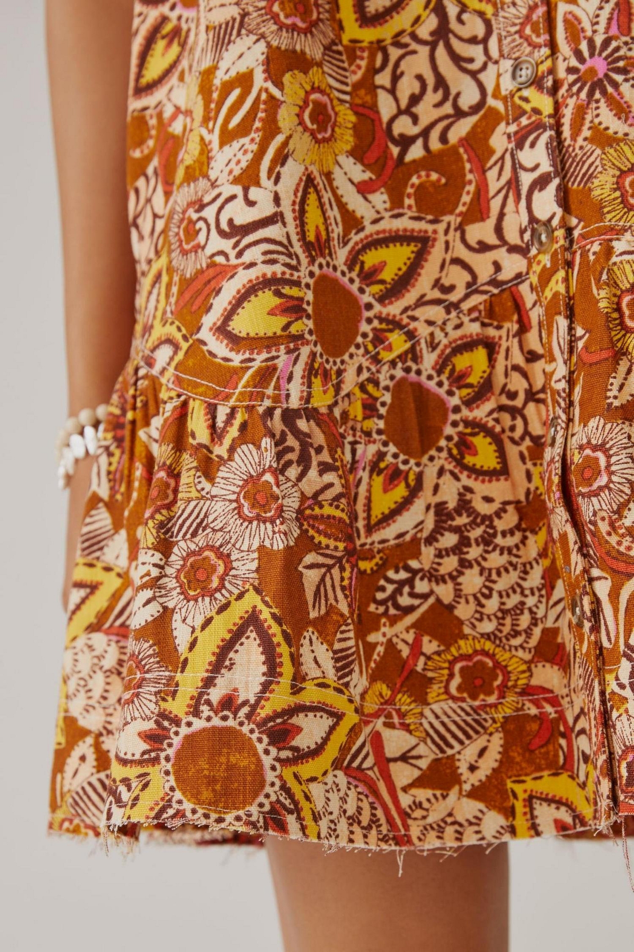 Pilcro Printed Puff-Sleeve Tunic