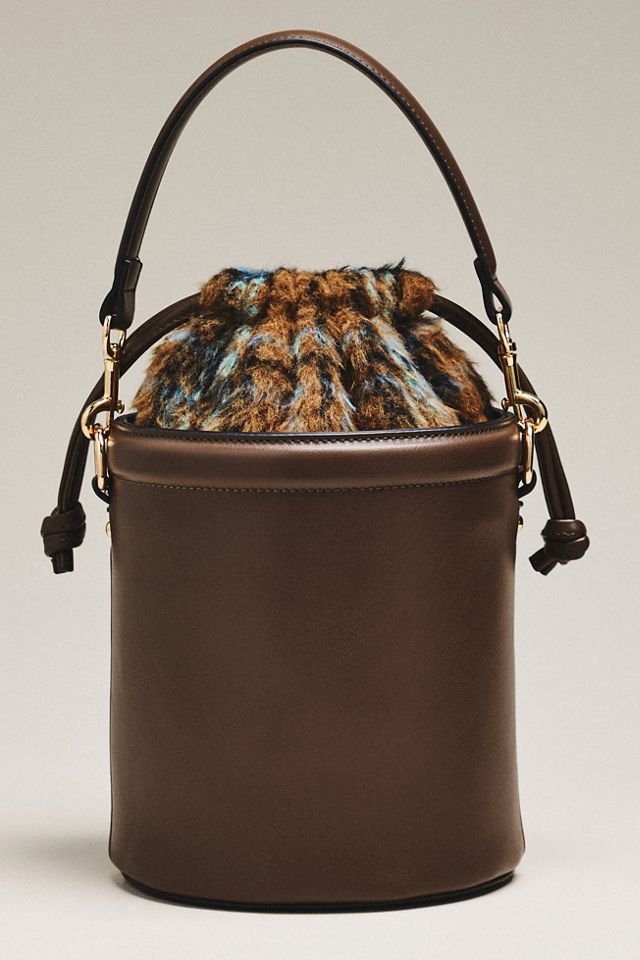 Maeve Faux Leather Cinched Bucket Bag #2