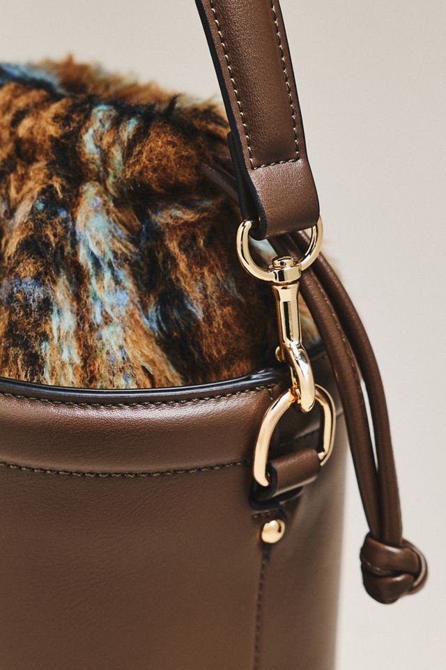 Maeve Faux Leather Cinched Bucket Bag #3