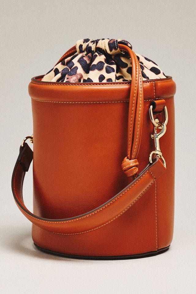 Maeve Faux Leather Cinched Bucket Bag #1