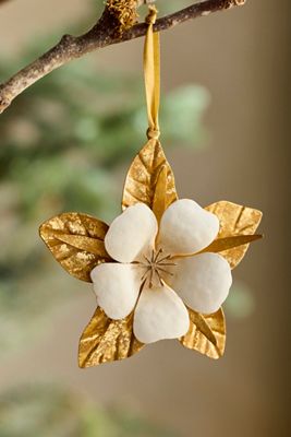 Embossed Metal Bloom Ornament