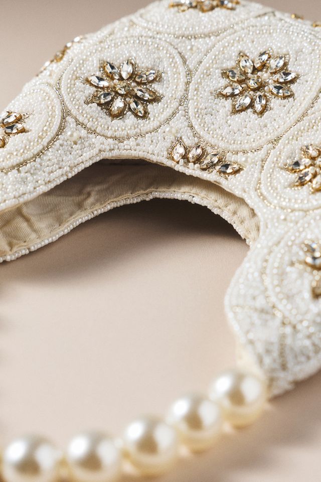 By Anthropologie Weddings Pearl Spur Beaded Bag #1