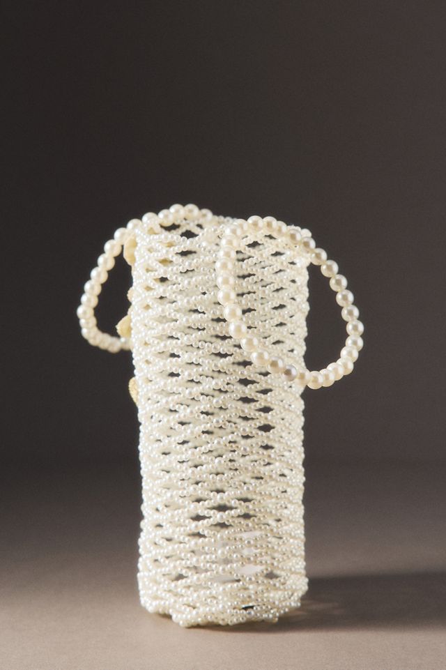 By Anthropologie Weddings Pearl Bride Charm Wine Bag #1