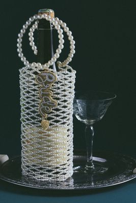 By Anthropologie Weddings Pearl Bride Charm Wine Bag