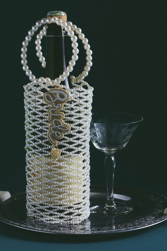 By Anthropologie Weddings Pearl Bride Charm Wine Bag #3