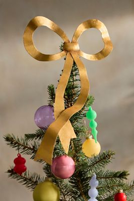 Golden Bow Tree Topper