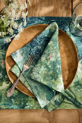 Forest Tapestry Linen Napkins, Set of 2