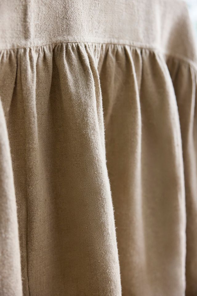 Ruffle Hem Linen Tablecloth #1