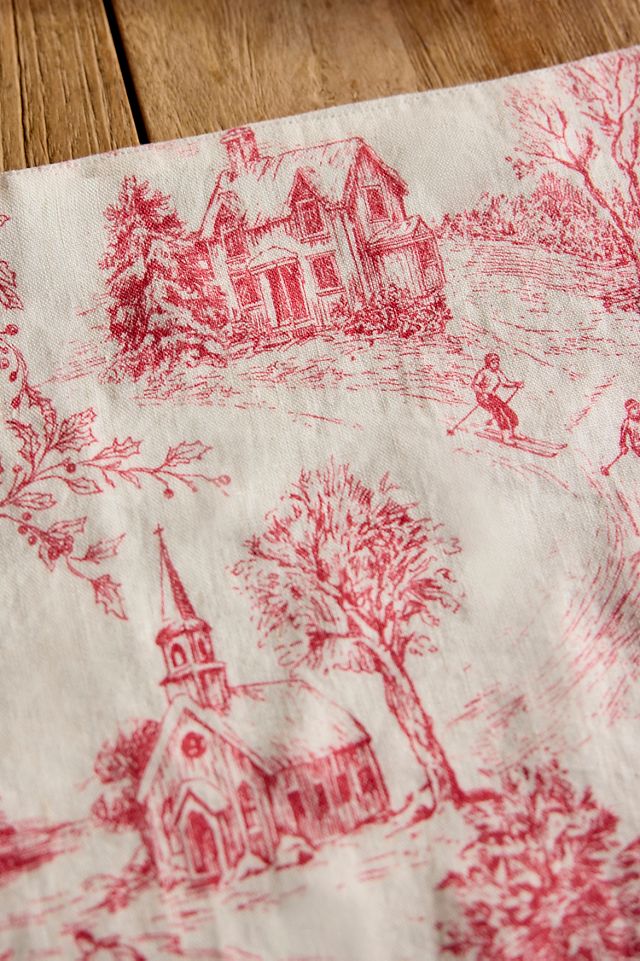 Holiday Toile Linen Placemat #2