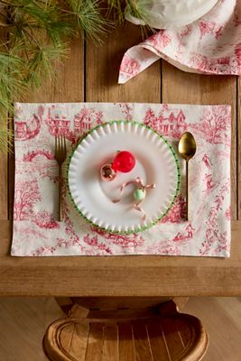 Holiday Toile Linen Placemat