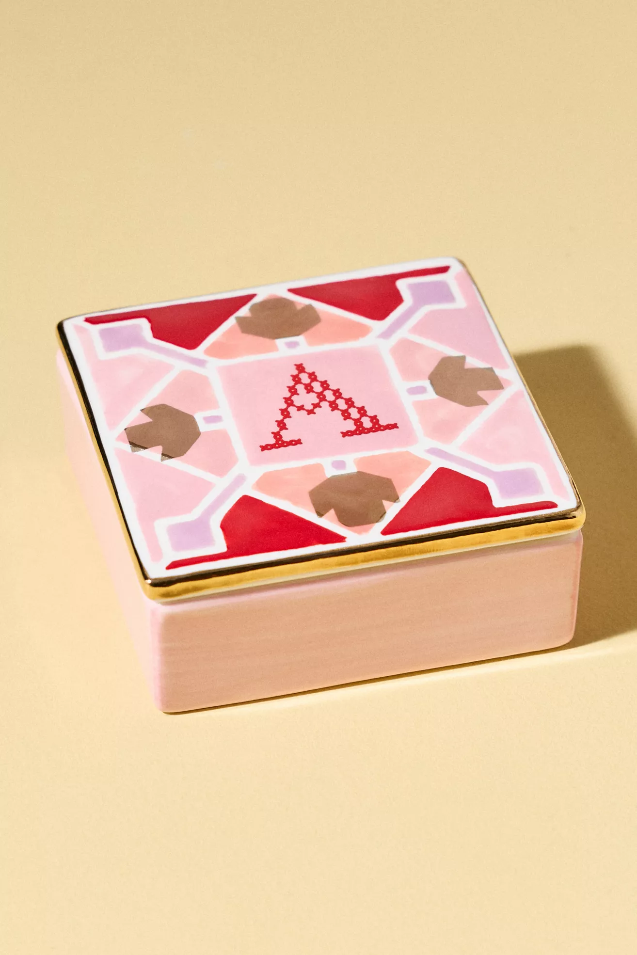 Quilted Monogram Trinket Box - thumbnail 3