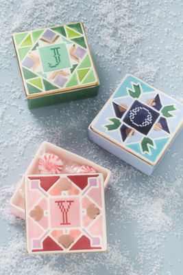 Quilted Monogram Trinket Box