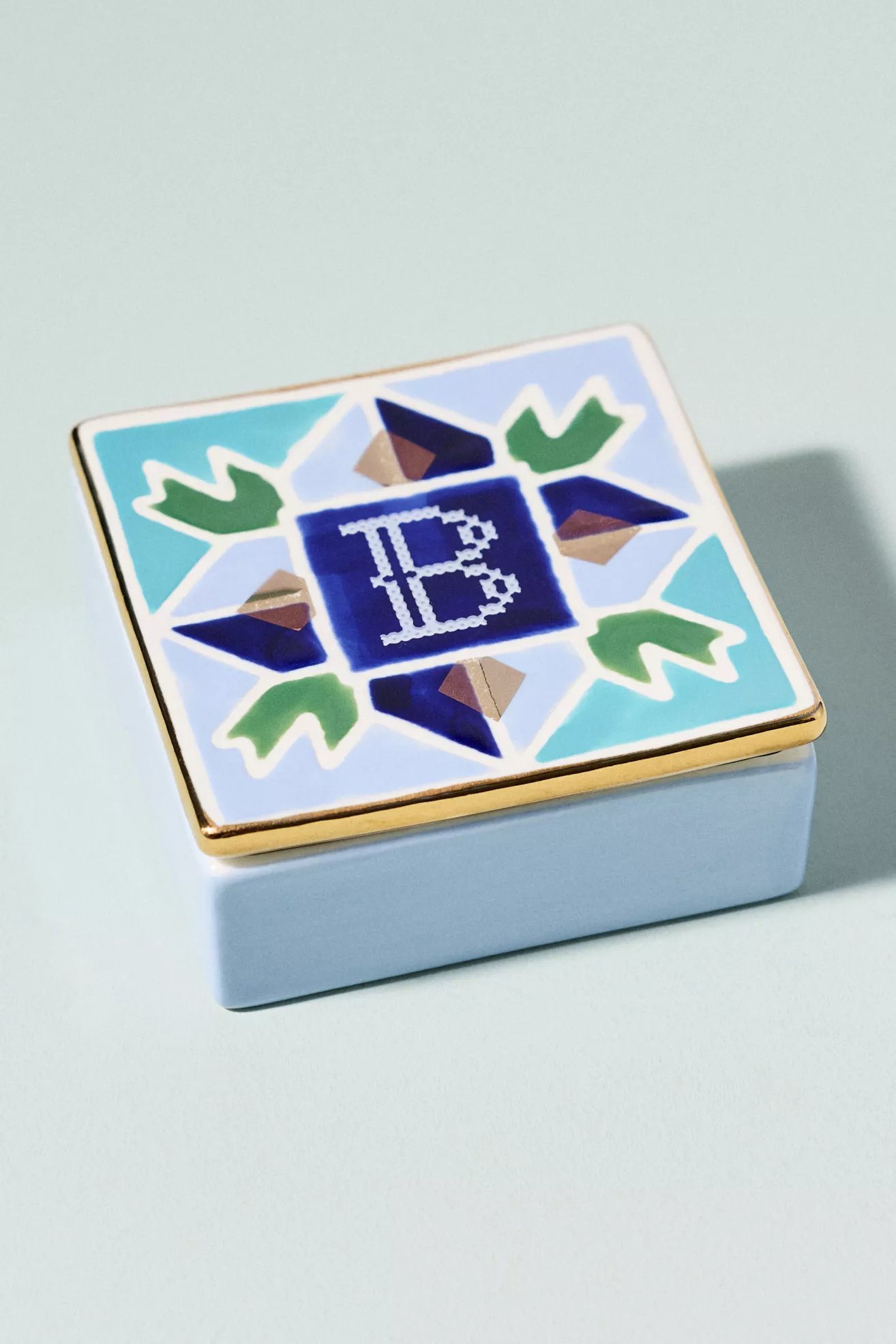 Quilted Monogram Trinket Box - thumbnail 5