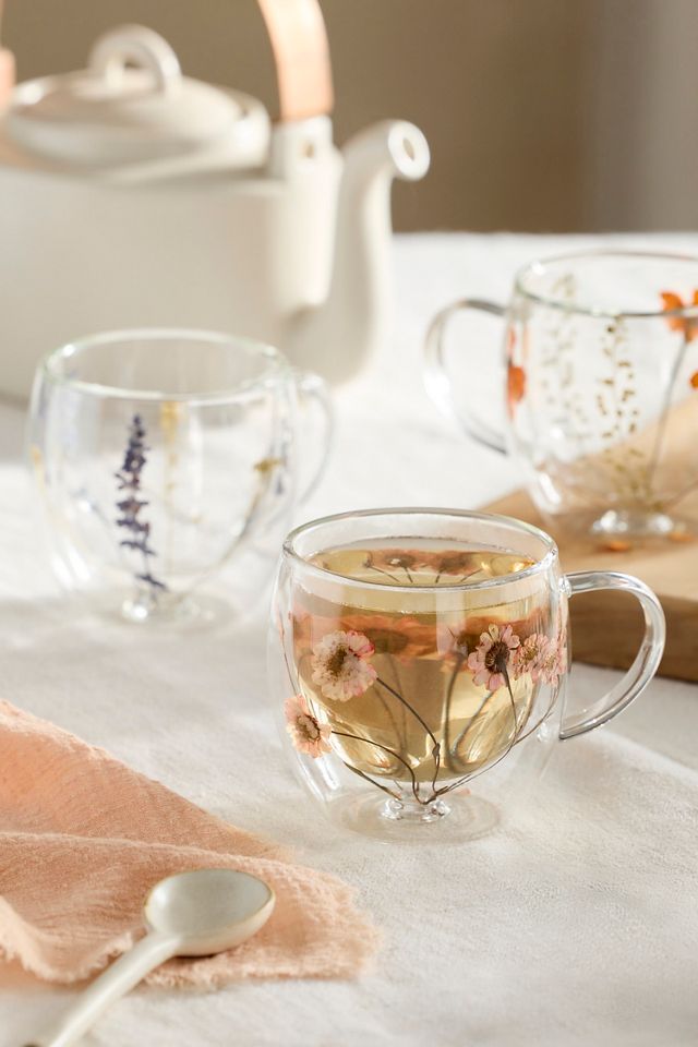 Preserved Floral Glass Mug #2